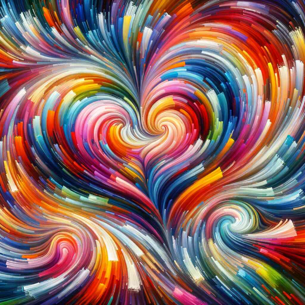 Paint by Numbers - Hearts Colorful and Abstract