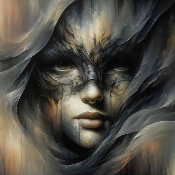 Woman with mask - Paint by Numbers