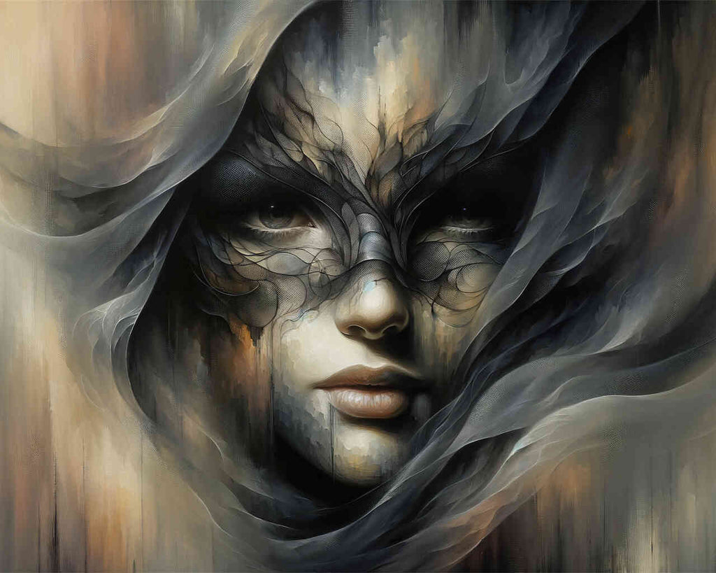 Woman with mask - Paint by Numbers