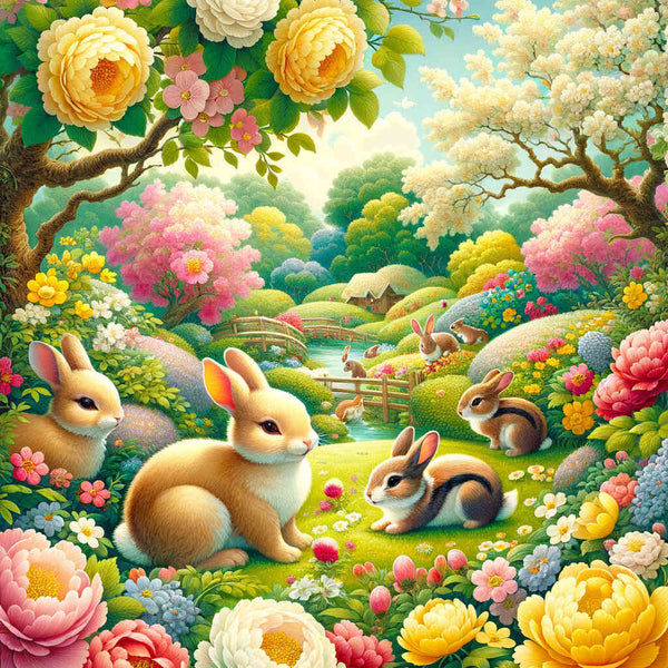 Paint by Numbers - Bunny, chipmunk