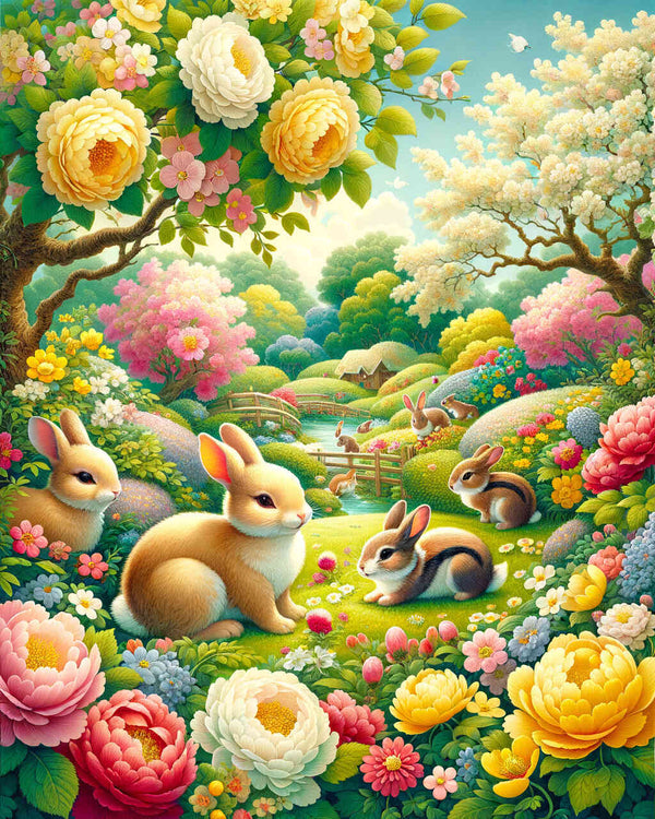 Paint by Numbers - Bunny, chipmunk