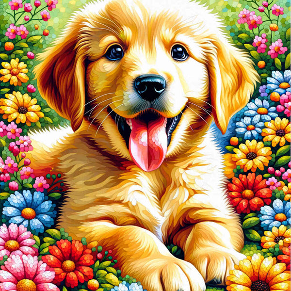 Paint by Numbers - Puppy Goldenretriver