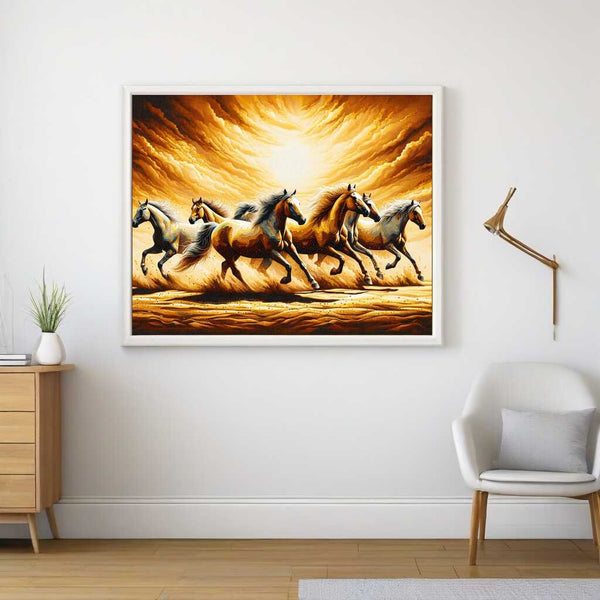 Paint by Numbers - Sand galloping horses