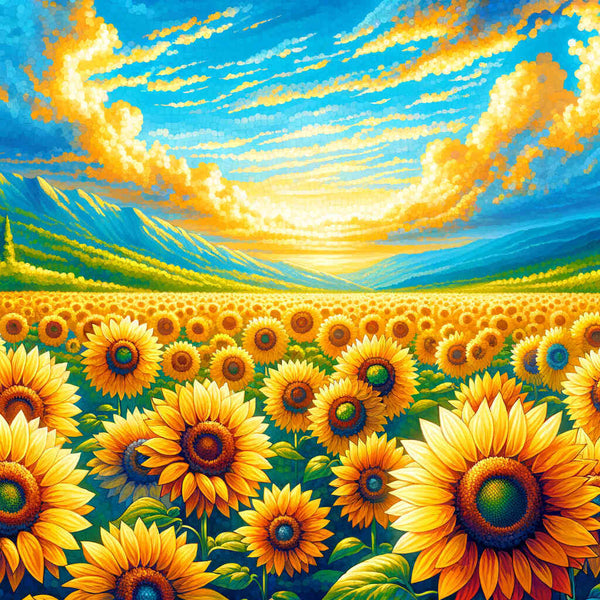 Paint by Numbers - Sunflower field
