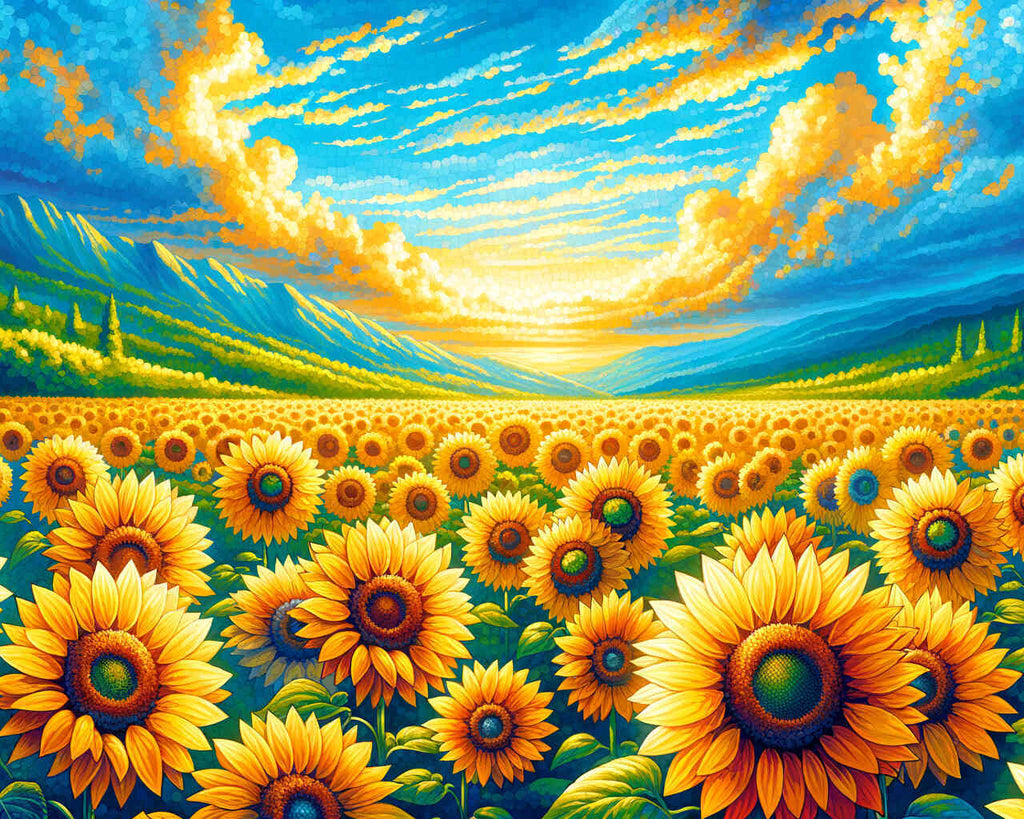 Paint by Numbers - Sunflower field