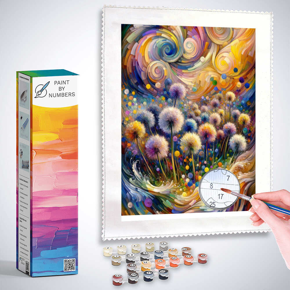 Colorful dandelions - Paint by Numbers