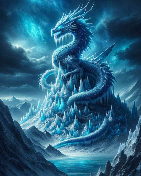 Paint by Numbers - Ice dragon