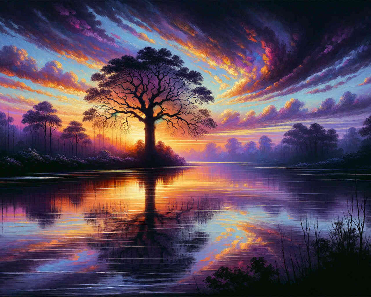 Paint by Numbers - Shadow tree by the river