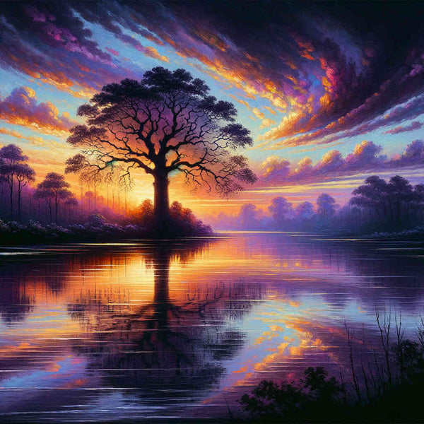 Paint by Numbers - Shadow tree by the river