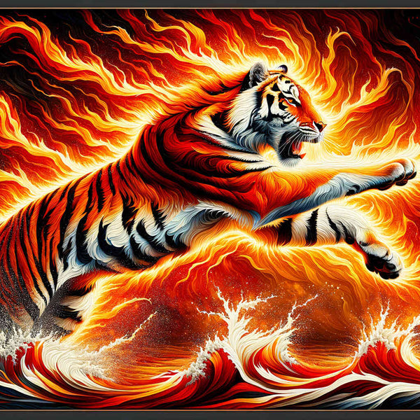 Tiger, Flames - Paint by Numbers