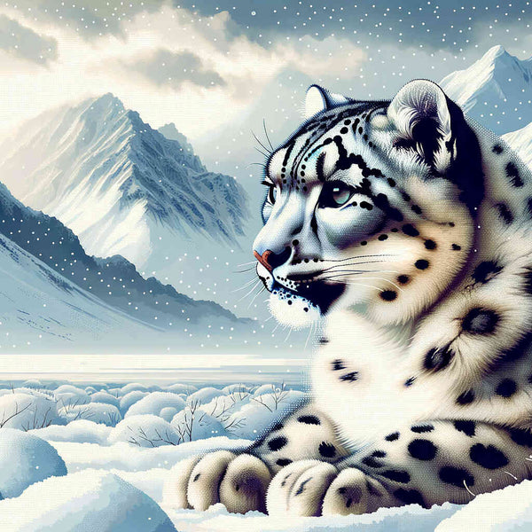 Snow leopard - Paint by Numbers