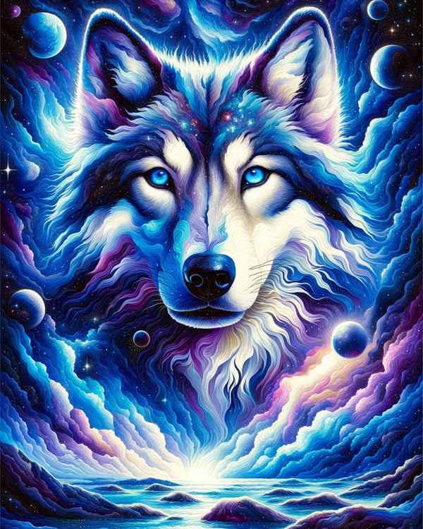 Paint by Numbers - Luminous Wolf