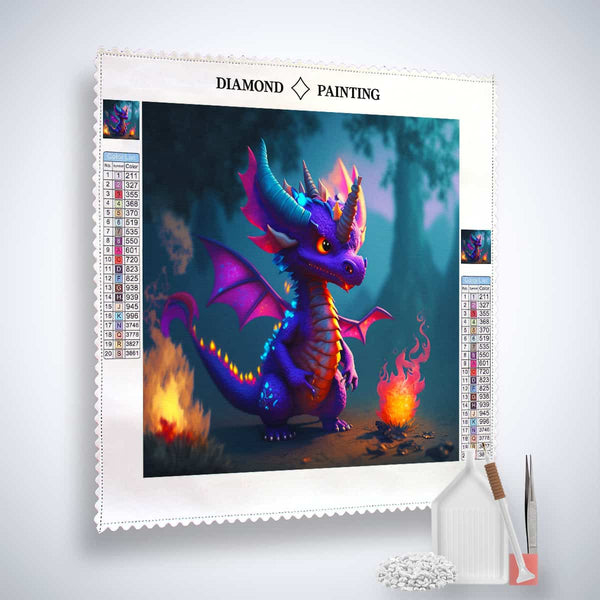 Diamond Painting Kit featuring a colorful dragon eye design with included tools; Paint by Numbers.