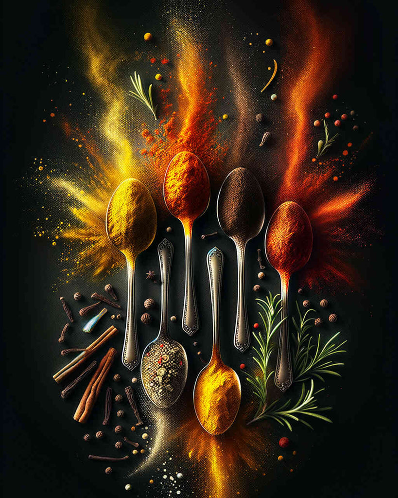 Paint by Numbers - Spice variety on the spoon