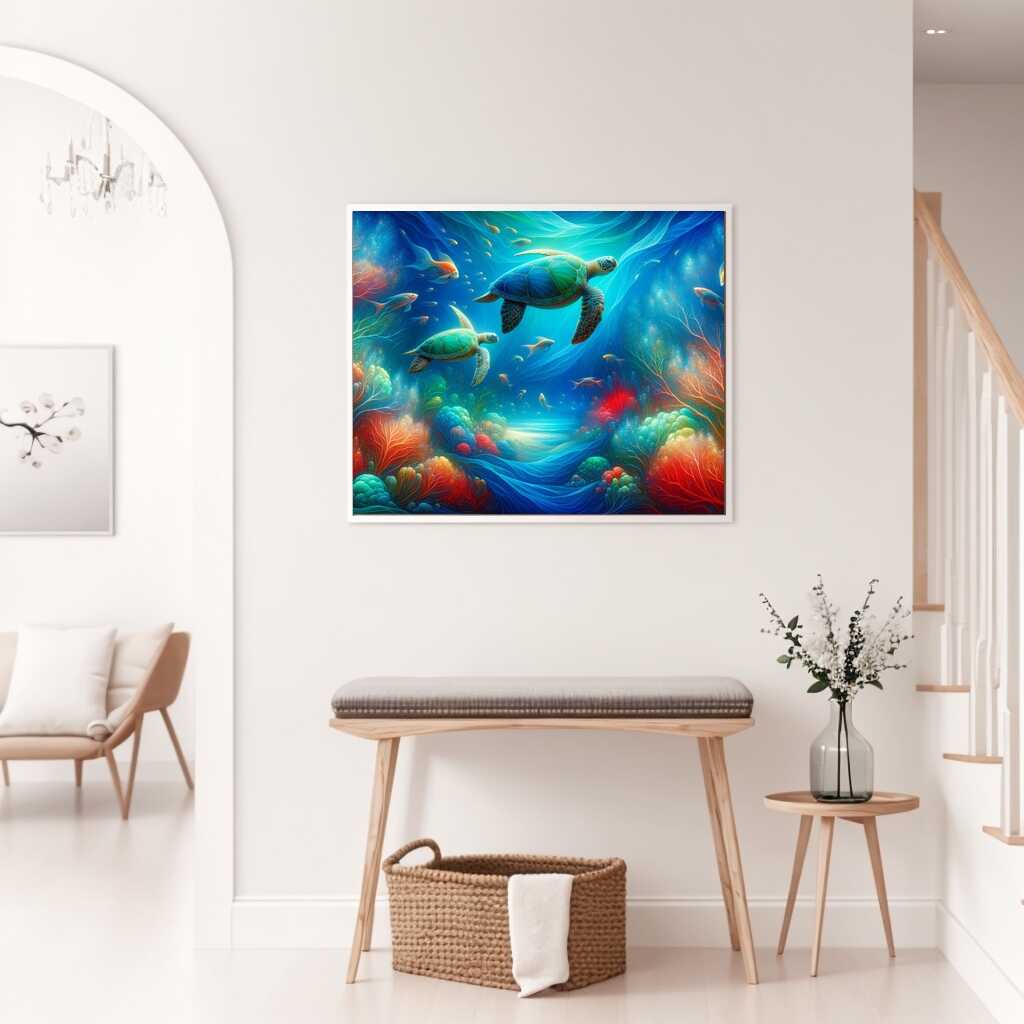 Turtles in the ocean - Paint by Numbers