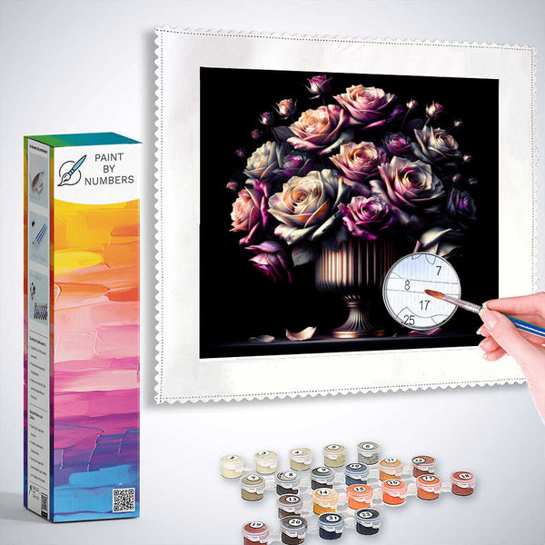 Paint by Numbers - Fancy flowers in vase