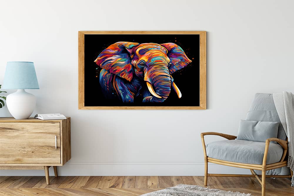 Elephant sideways, Abstract - Paint by Numbers