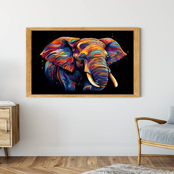 Elephant sideways, Abstract - Paint by Numbers
