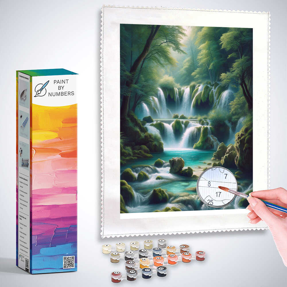 Paint by Numbers - Waterfall Rock – DIY Paint by Numbers
