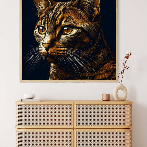 Diamond Painting - Schöne Katze - gedruckt in Ultra-HD - Katze, Neu eingetroffen, Quadratisch, Tiere