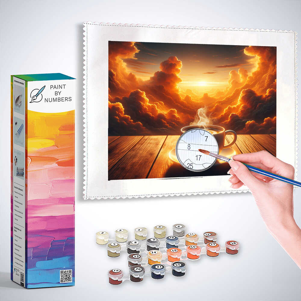 Paint by Numbers - Coffee, sunset