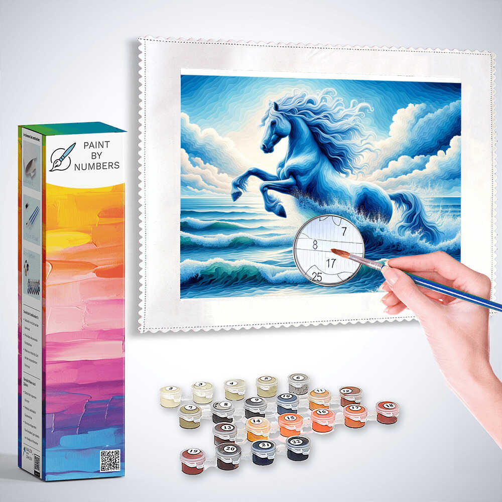 Horse in water - Paint by Numbers