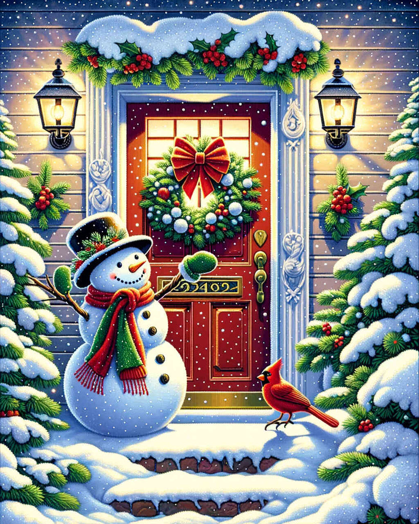 Paint by Numbers - Snowman to Visit