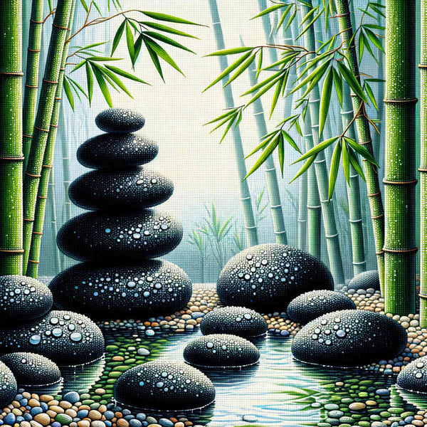 Paint by Numbers - Bamboo and stones