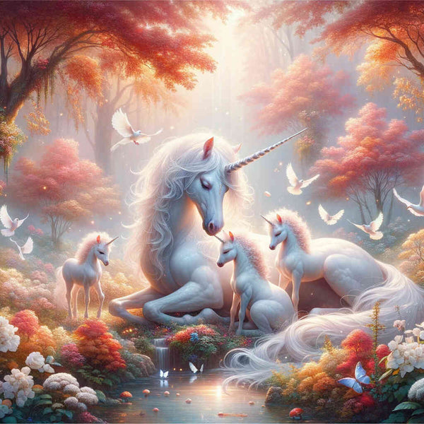 Paint by Numbers - Unicorn family