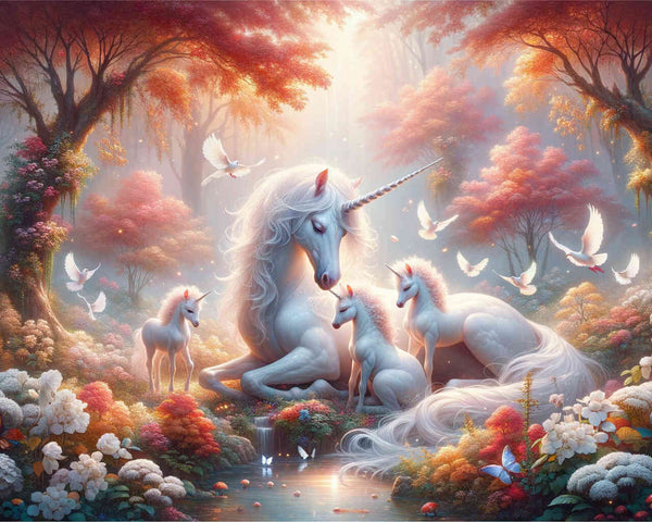 Paint by Numbers - Unicorn family