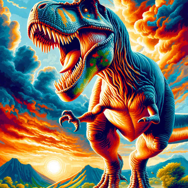 Paint by Numbers - Tyrannosaurus Rex, roars