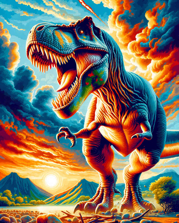 Paint by Numbers - Tyrannosaurus Rex, roars