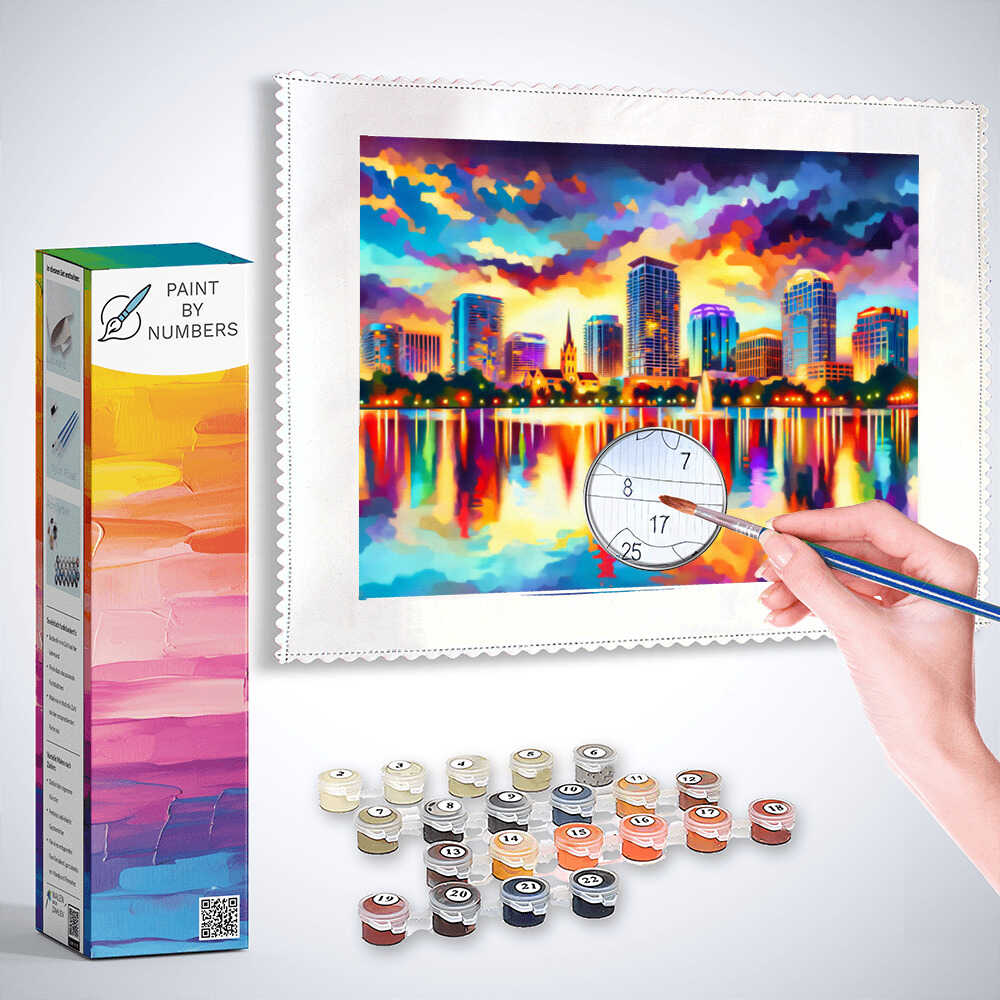 Paint by Numbers - Orlando skyline
