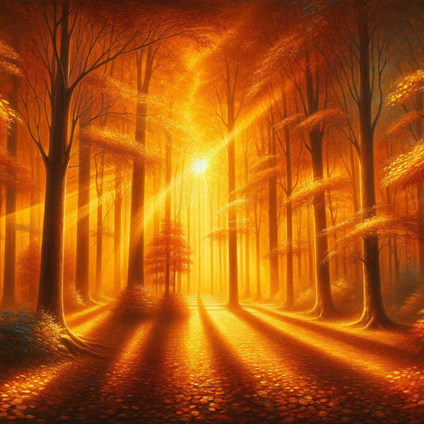 Paint by Numbers - Autumn forest, sun