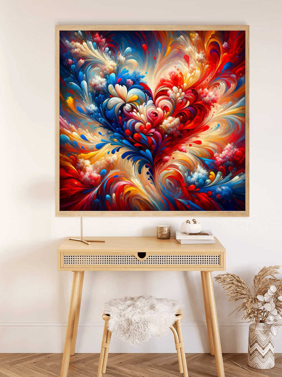 Paint by Numbers - Heart of Flowers Abstract