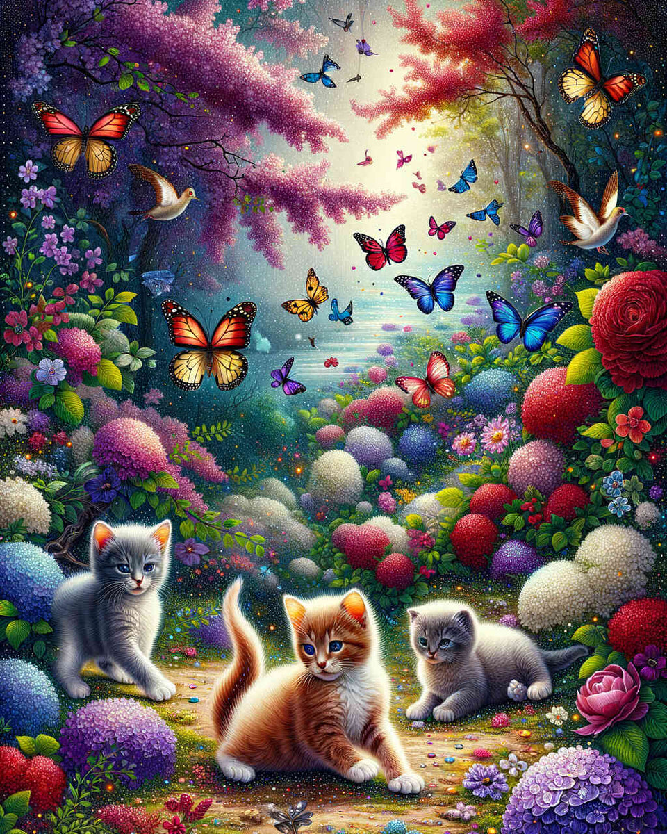 Paint by Numbers - Cat Garden