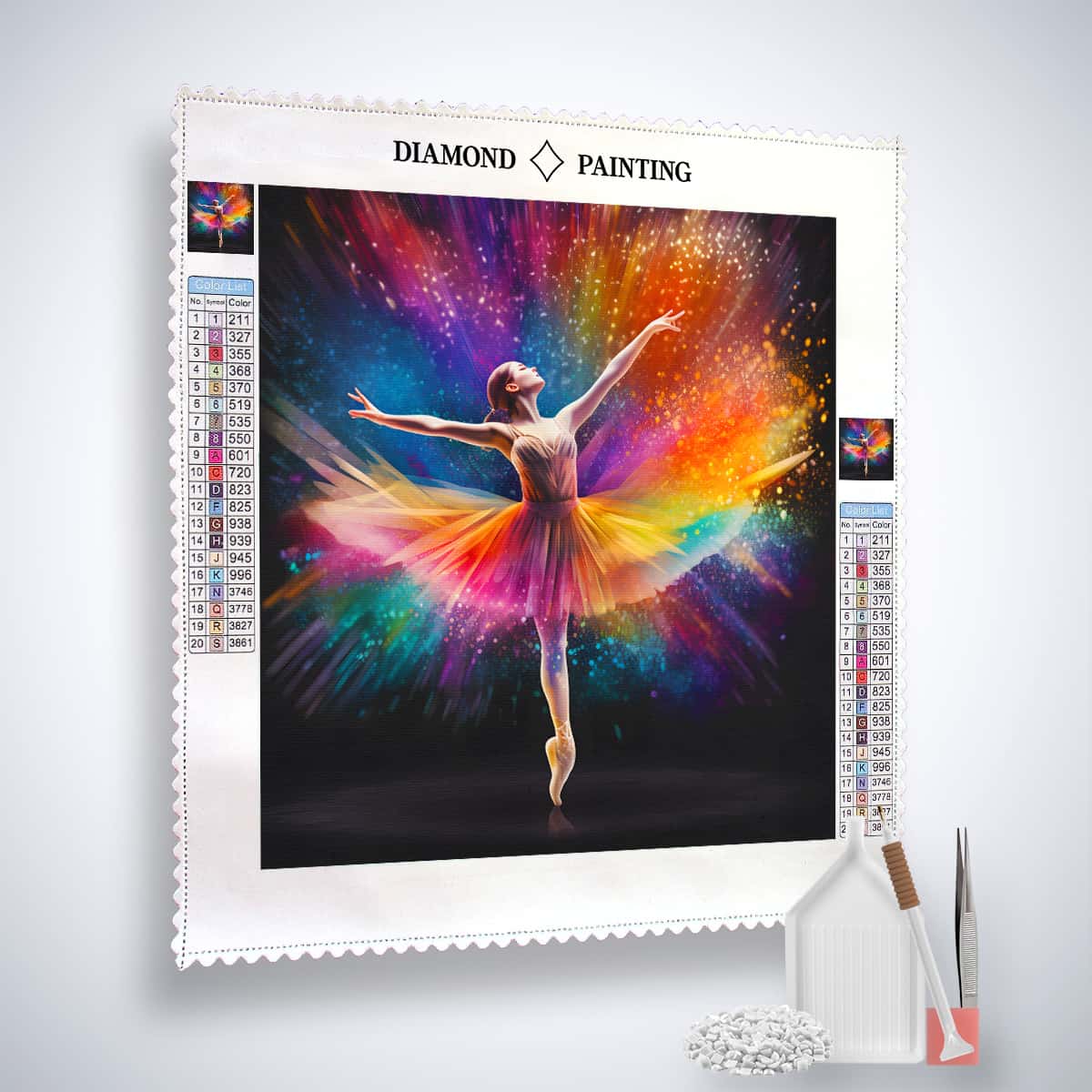 AB Diamond Painting - Frau tanzend bei Nacht Part 2 - gedruckt in Ultra-HD - AB Diamond, Ballerina, Menschen, Neu eingetroffen, Quadratisch