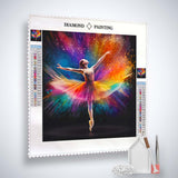 AB Diamond Painting - Frau tanzend bei Nacht Part 2 - gedruckt in Ultra-HD - AB Diamond, Ballerina, Menschen, Neu eingetroffen, Quadratisch