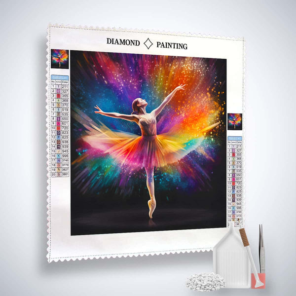 AB Diamond Painting - Frau tanzend bei Nacht Part 2 - gedruckt in Ultra-HD - AB Diamond, Ballerina, Menschen, Neu eingetroffen, Quadratisch