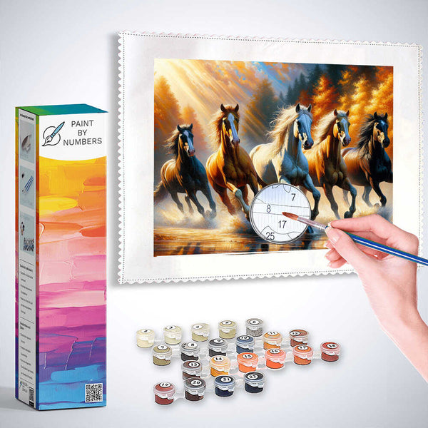 Paint by Numbers - Wild horses
