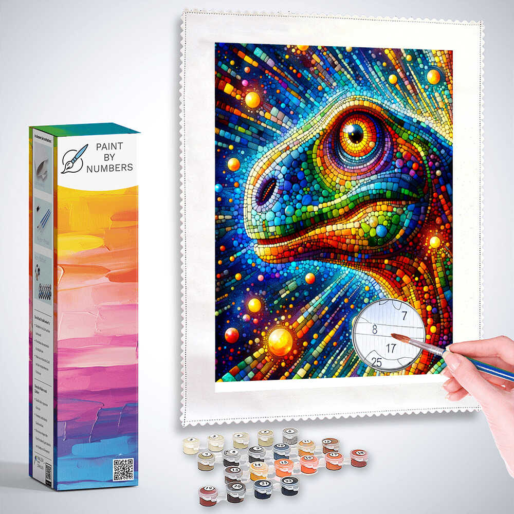 Paint by Numbers - Colorful Dinosaur