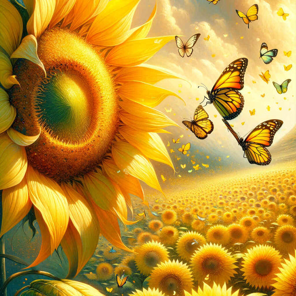 Paint by Numbers - Sunflower Butterfly