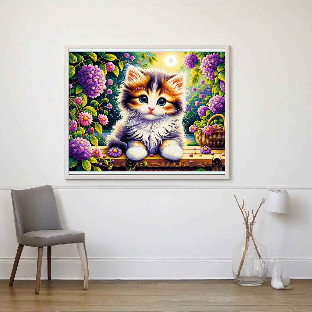 Paint by Numbers - Kitten on bench