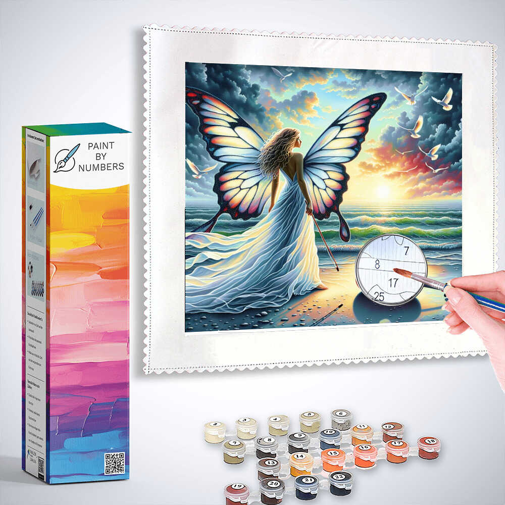 Paint by Numbers - Butterfly Woman with Instrument