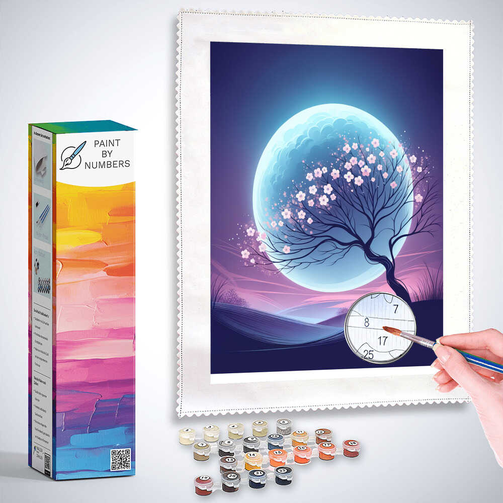 Paint by Numbers - Moon in the Tree