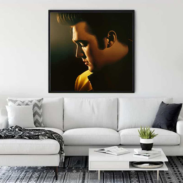 Malen nach Zahlen - Elvis, der König des Rock'n'Roll - hochwertige Leinwand - 170523, Elvis, Menschen, Neu eingetroffen, Quadratisch
