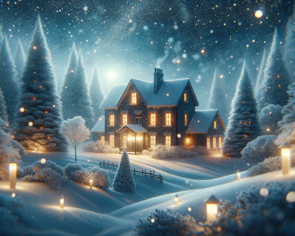 Paint by Numbers - Snowy Christmas House