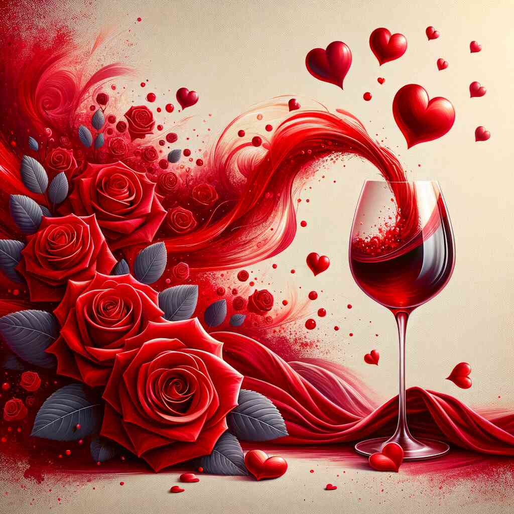 Paint by Numbers - Red wine and roses