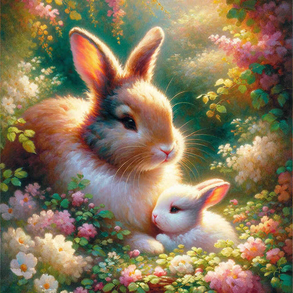Paint by Numbers - Bunny Mother and Child