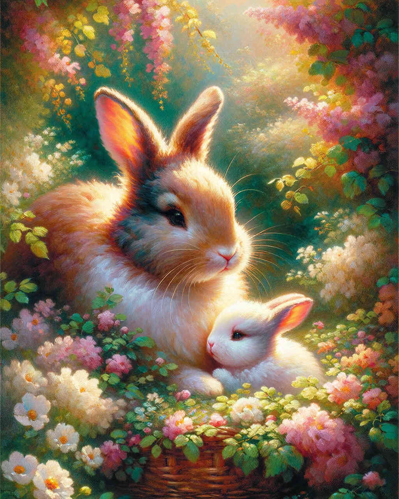 Paint by Numbers - Bunny Mother and Child
